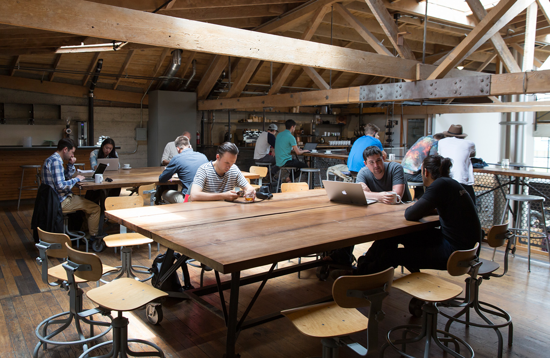 Interior of Sightglass Coffee in Soma in San Francisco